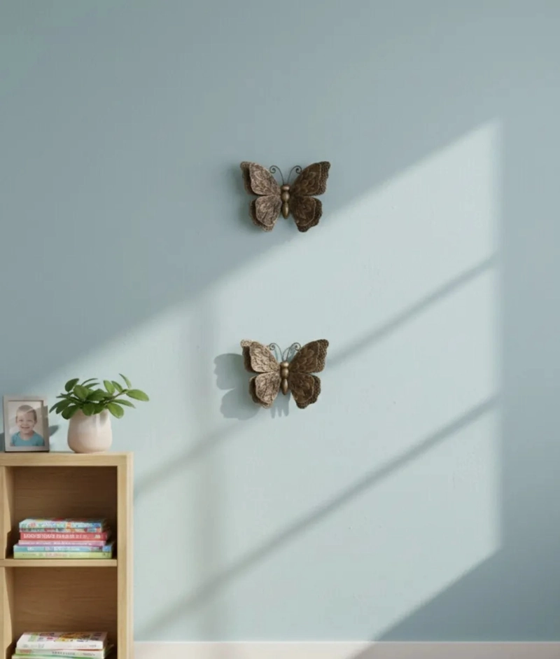 SET 3 FIGURAS DECORATIVAS MARIPOSAS PARED VINTAGE JHN - 10