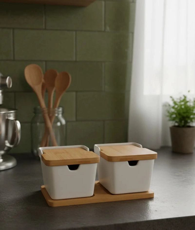 SET 2 CONTENEDORES DISEÑO MINIMALISTA ALMACENAMIENTO JHN - 7