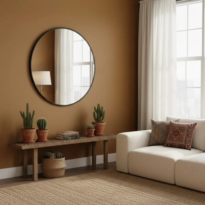 ESPEJO PARED DECORATIVO REDONDO DISEÑO MINIMALISTA JHN - 8