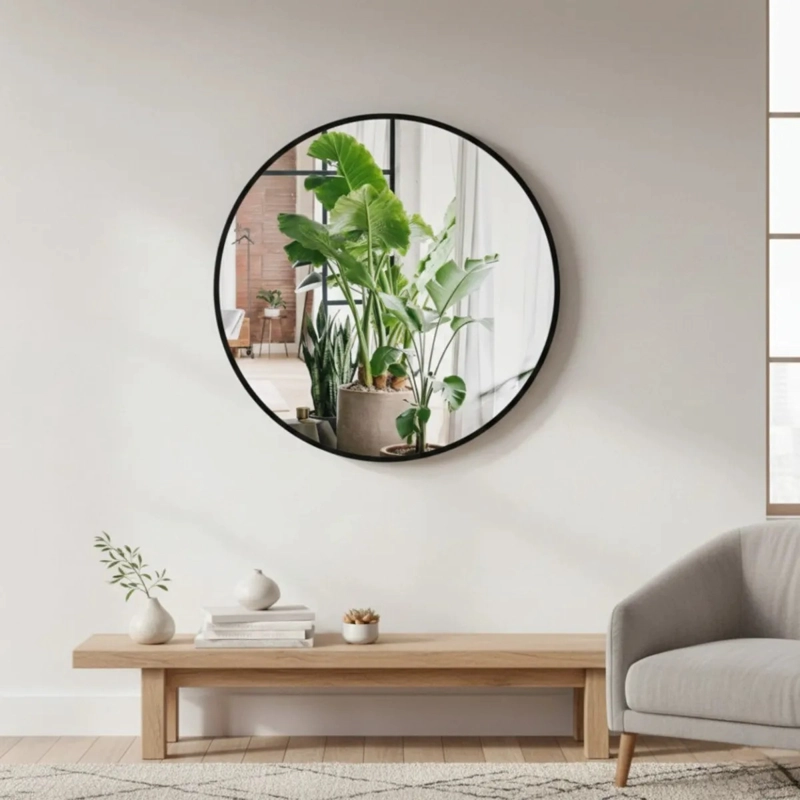 ESPEJO PARED DECORATIVO REDONDO DISEÑO MINIMALISTA JHN - 10