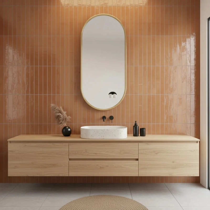 ESPEJO DECORATIVO PARED OVALADO ESTILO MINIMALISTA HOGAR JHN - 2