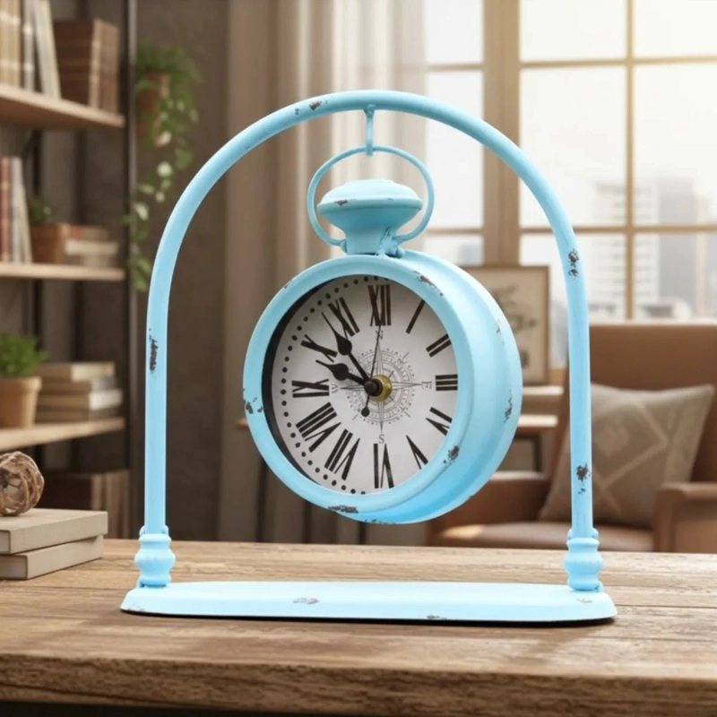 RELOJ DECORATIVO MESA VINTAGE SUSPENSION ESTILO ANTIGUO AJ - 10