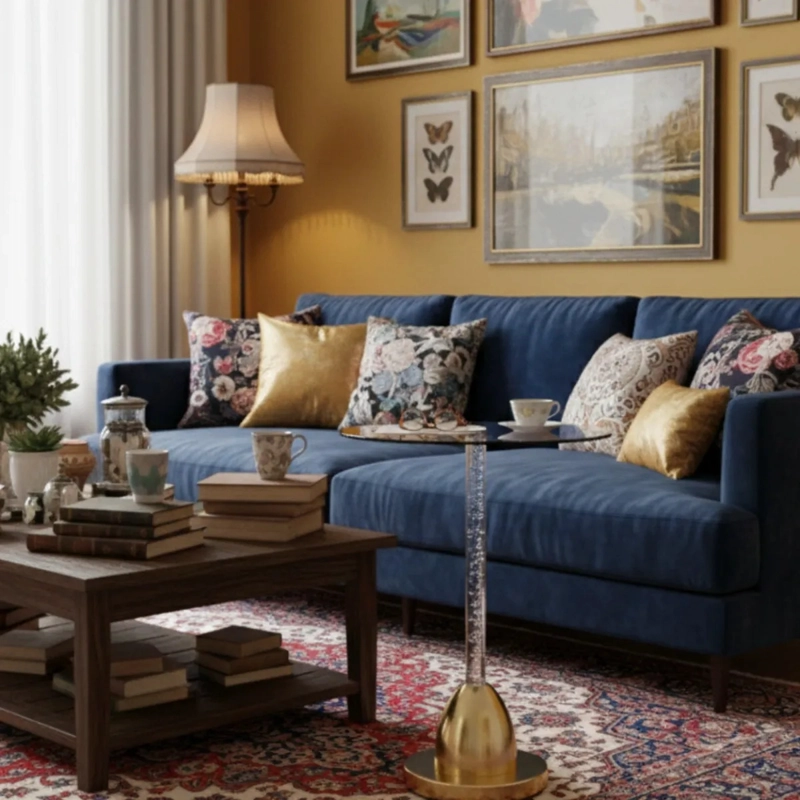 MESA DECORATIVA MODERNA MINIMALISTA DISEÑO BURBUJAS AJ - 6