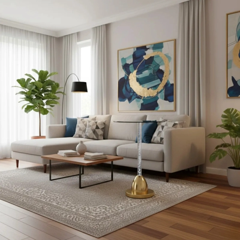 MESA DECORATIVA MODERNA MINIMALISTA DISEÑO BURBUJAS AJ - 9