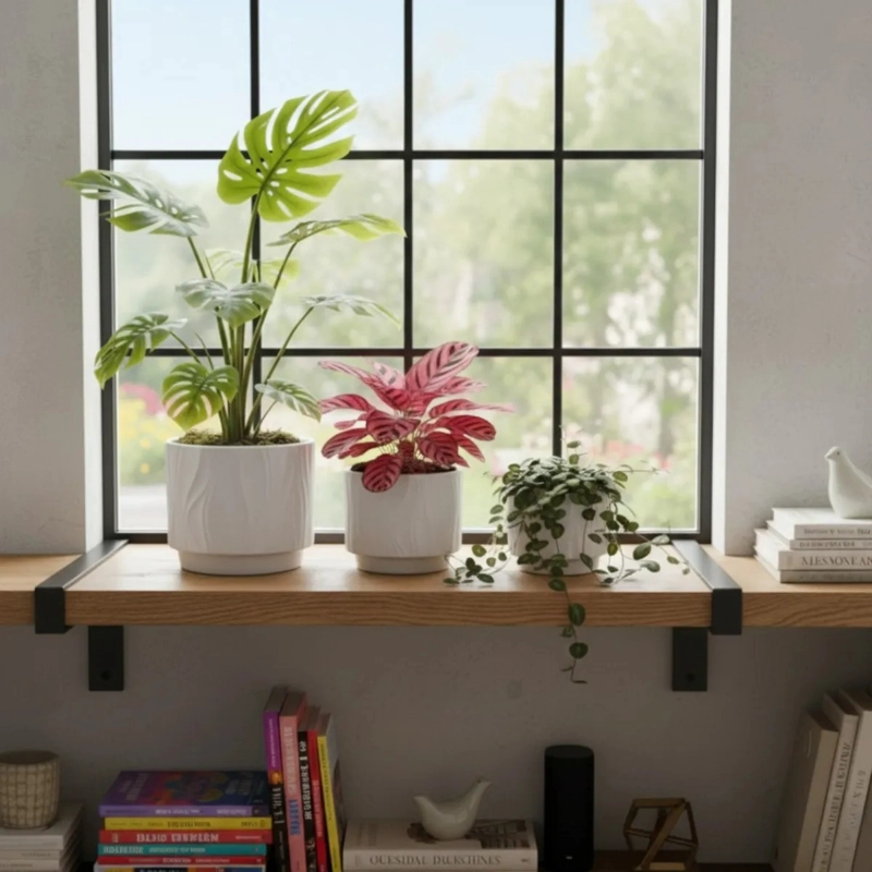 SET 3 MACETAS DECORATIVAS CENTRO MESA ESTILO MODERNO AJ - 6