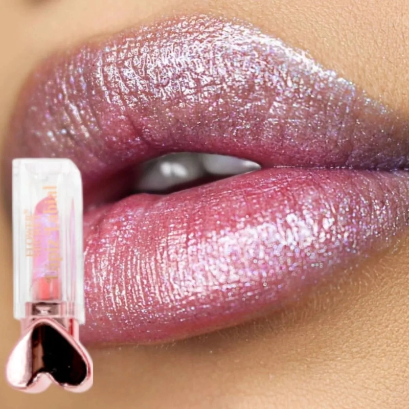 PAQ 24 LABIALES BARRA EFECTO METALIZADO DISEÑO CORAZON ALJ - 2
