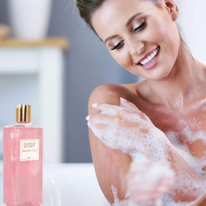 SET 3 GEL DE DUCHA ROSAS PURPURINA SUAVE AROMA LAU - 1