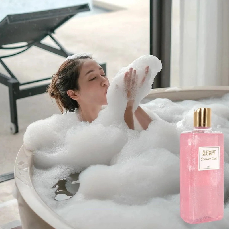 SET 3 GEL DE DUCHA ROSAS PURPURINA SUAVE AROMA LAU - 3