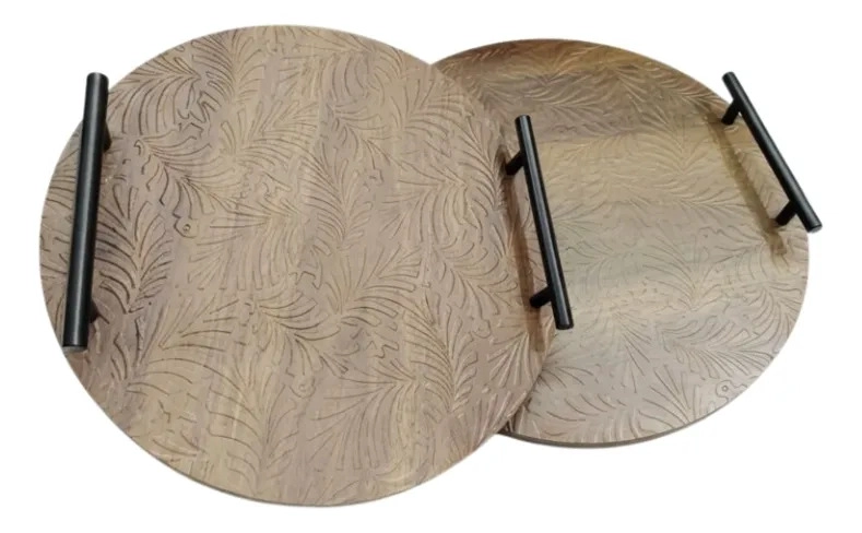 DUO BANDEJAS MESA DECORATIVAS PREMIUM DISEÑO MODERNO ALJ - 1