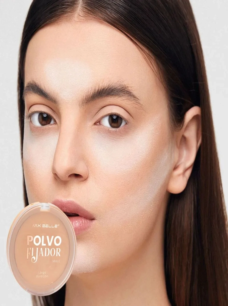 PACK 2 POLVO COMPACTO MATE FIJADOR LARGA DURACION LAU - 7