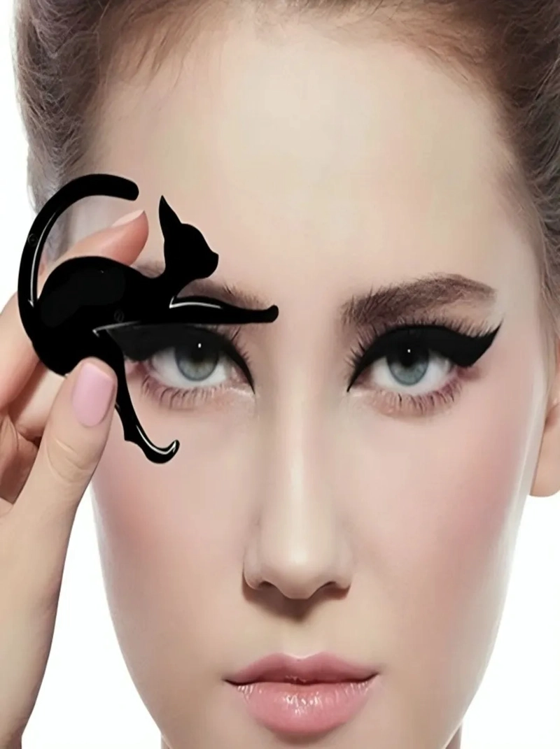 2 PAQ PLANTILLA GATO DELINEADOR OJOS MAQUILLAJE LAU - 2