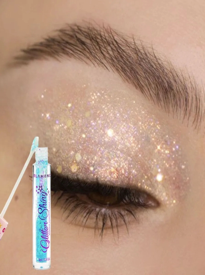 PACK 4 SOMBRAS DE OJOS GLITTER LIQUIDA BRILLO MAQUILLAJE LAU - 10
