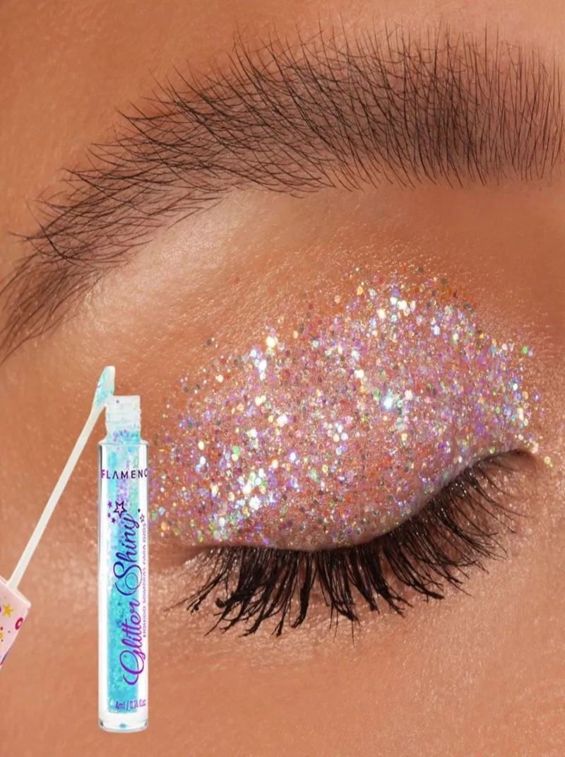 PACK 4 SOMBRAS DE OJOS GLITTER LIQUIDA BRILLO MAQUILLAJE LAU - 4