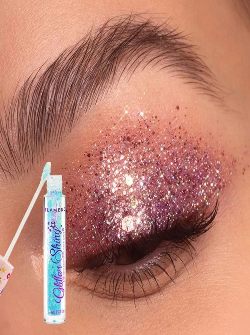 PACK 4 SOMBRAS DE OJOS GLITTER LIQUIDA BRILLO MAQUILLAJE LAU - 6