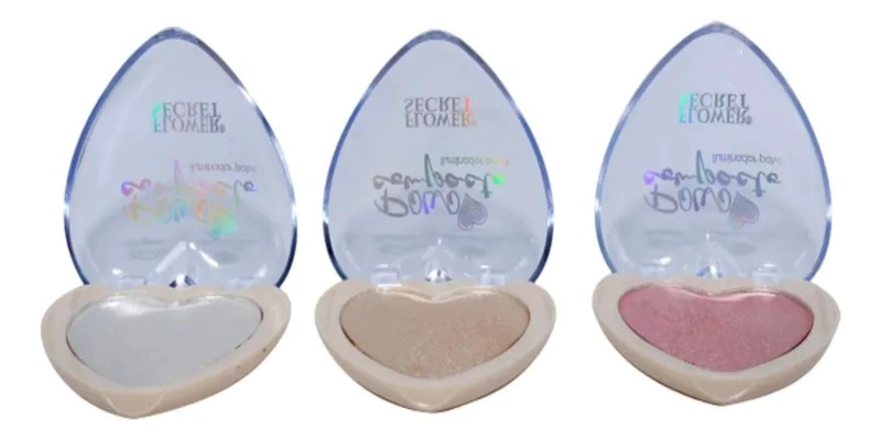 PACK 4 POLVOS COMPACTO FACIAL ILUMINADOR BRILLA RADIANTE LAU - 3