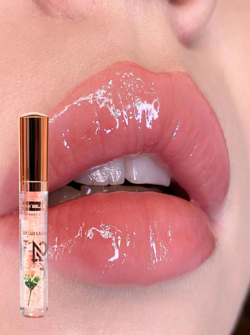 PACK 2 BRILLOS LABIAL 24K GOLD FLOWER MAGICO GLOSS LAU - 3