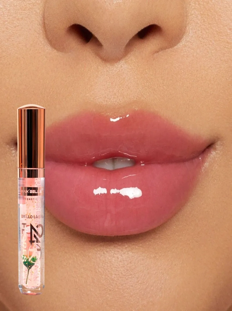 PACK 2 BRILLOS LABIAL 24K GOLD FLOWER MAGICO GLOSS LAU - 4