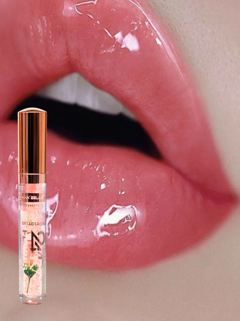 PACK 2 BRILLOS LABIAL 24K GOLD FLOWER MAGICO GLOSS LAU - 5