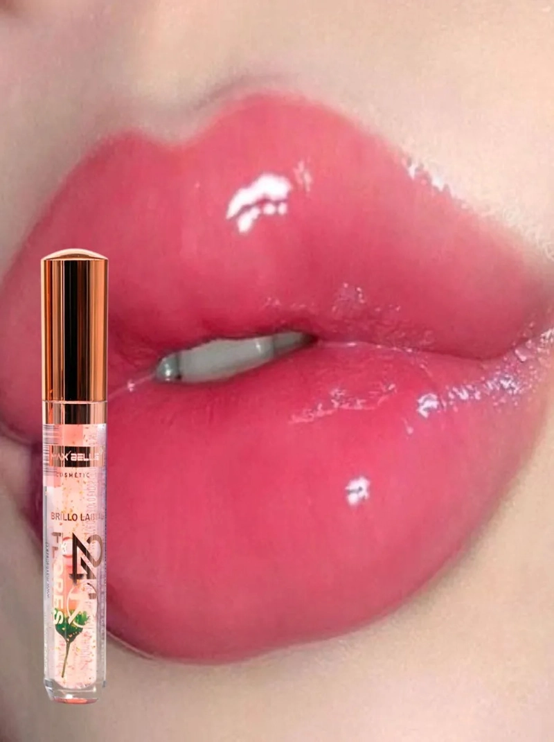 PACK 2 BRILLOS LABIAL 24K GOLD FLOWER MAGICO GLOSS LAU - 7