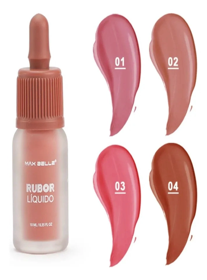 PACK 4 RUBOR LIQUIDO BLUSH NATURAL MAQUILLAJE LAU - 3