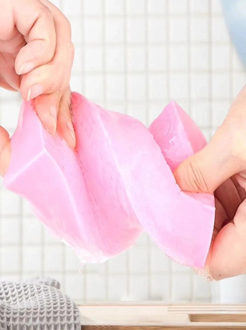 PACK 6 ESPONJAS EXFOLIANTES DE BAÑO DUCHA LIMPIEZA LAU - 4