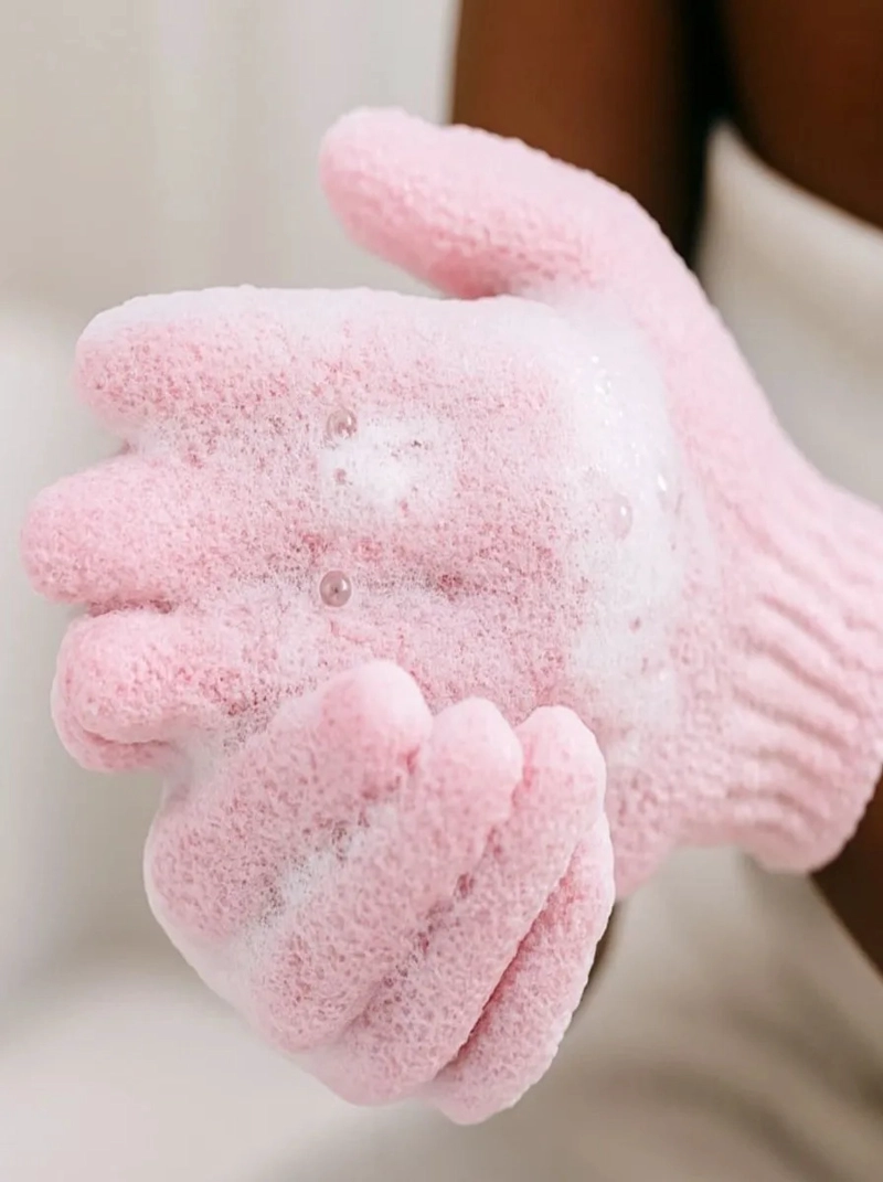 PACK ESPONJA GUANTE EXFOLIANTE CORPORAL PARA BAÑO LAU - 7