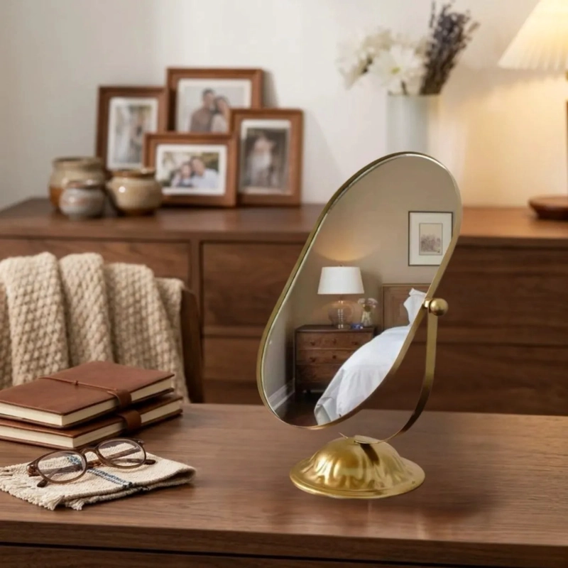 ESPEJO MESA OVALADO MAQUILLAJE ROTATIVO DECORATIVO ALJ - 6