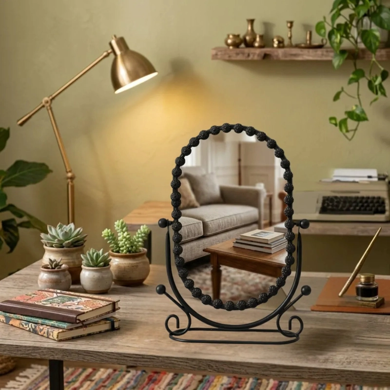ESPEJO TOCADOR MESA BASCULANTE ESTILO VINTAGE RETRO ALJ - 10
