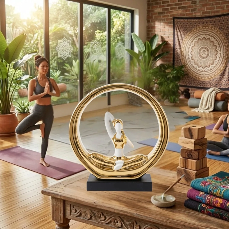 ESCULTURA YOGA ARTE MODERNO MINIMALISTA MEDITACION BASE ALJ - 5