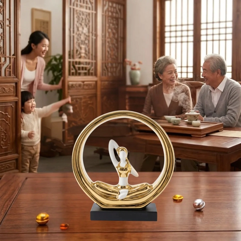 ESCULTURA YOGA ARTE MODERNO MINIMALISTA MEDITACION BASE ALJ - 9