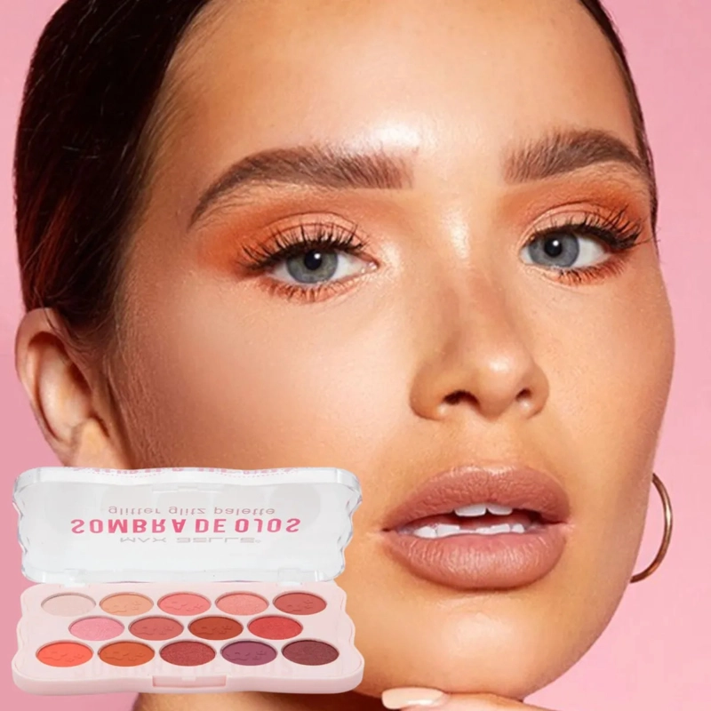 PALETA SOMBRAS OJOS PRO 14 TONOS ALTA PIGMENTACION ALJ - 8