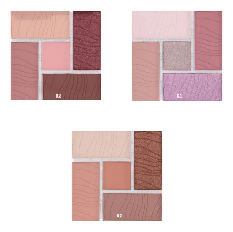 PALETA SOMBRAS OJOS 5 TONOS PIGMENTACION PROFESIONAL ALJ - 2