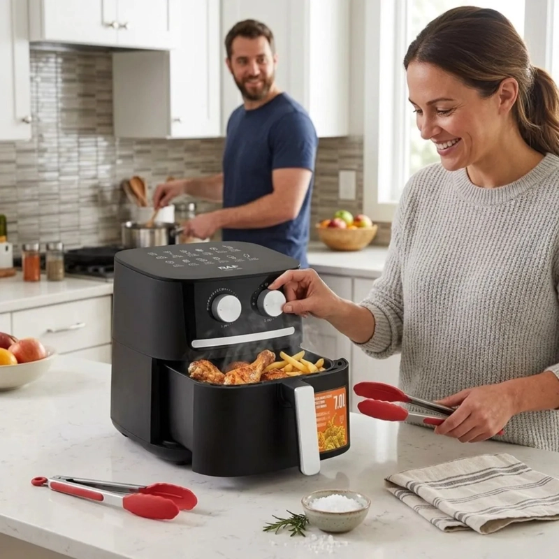FREIDORA AIRE COCINA SIN ACEITE SALUDABLE 360 GRADOS ALJ - 10