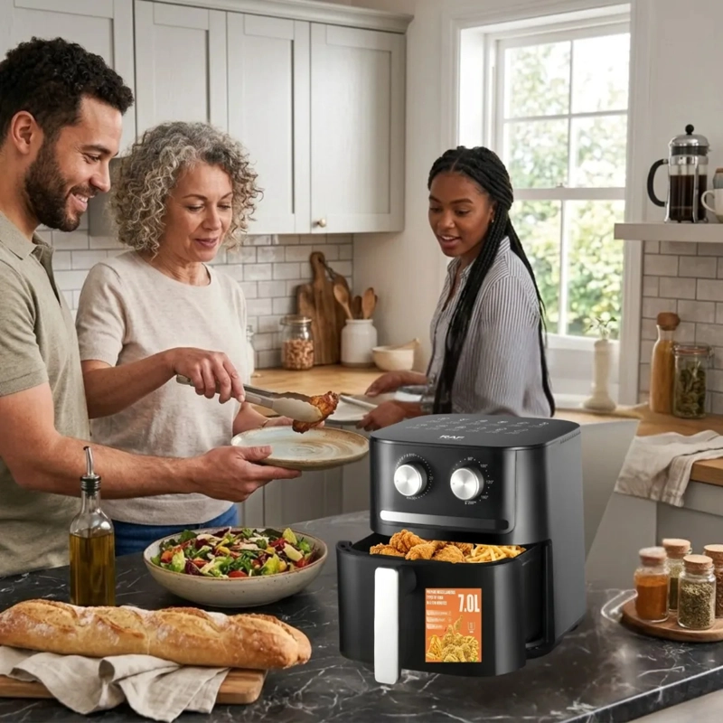 FREIDORA AIRE COCINA SIN ACEITE SALUDABLE 360 GRADOS ALJ - 4