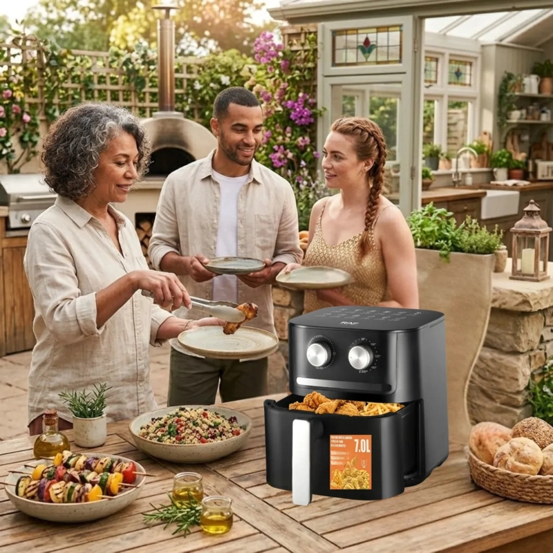 FREIDORA AIRE COCINA SIN ACEITE SALUDABLE 360 GRADOS ALJ - 5