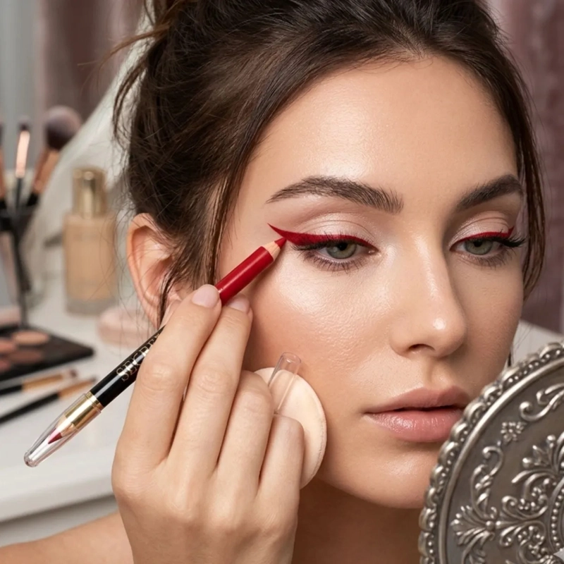 SET DELINEADOR OJOS PRECISION SACAPUNTAS MAQUILLAJE  ALJ - 2