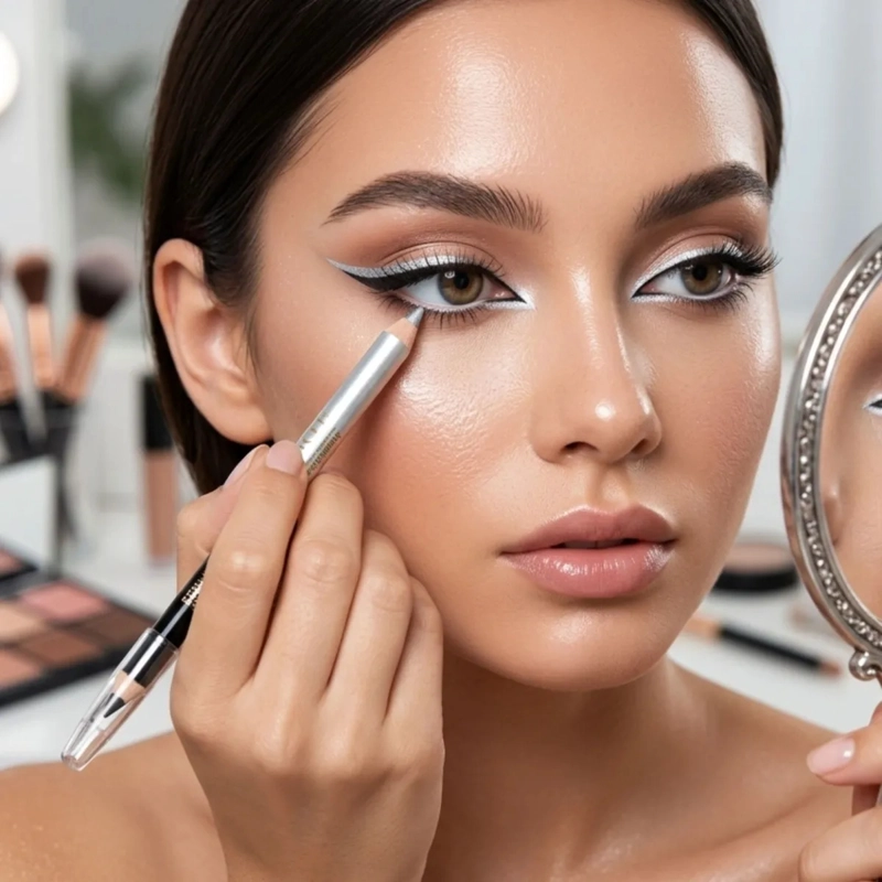 SET DELINEADOR OJOS PRECISION SACAPUNTAS MAQUILLAJE  ALJ - 6