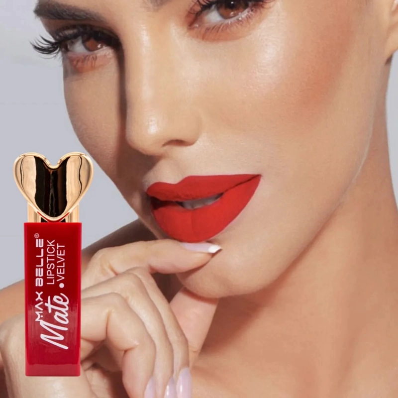 SET 2 LABIALES BARRA MATE FORMA CORAZON LARGA DURACION ALJ - 10