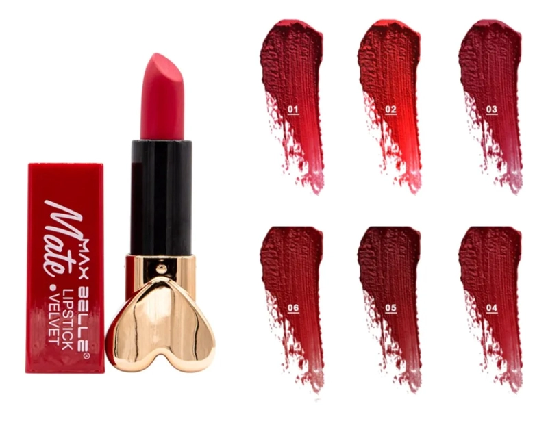 SET 2 LABIALES BARRA MATE FORMA CORAZON LARGA DURACION ALJ - 2
