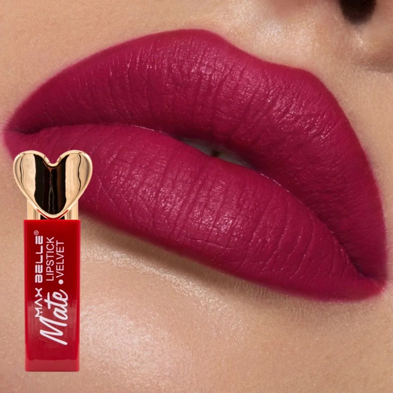 SET 2 LABIALES BARRA MATE FORMA CORAZON LARGA DURACION ALJ - 4