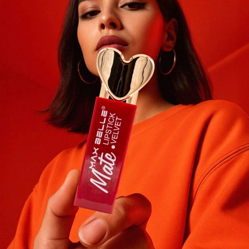 SET 2 LABIALES BARRA MATE FORMA CORAZON LARGA DURACION ALJ - 7
