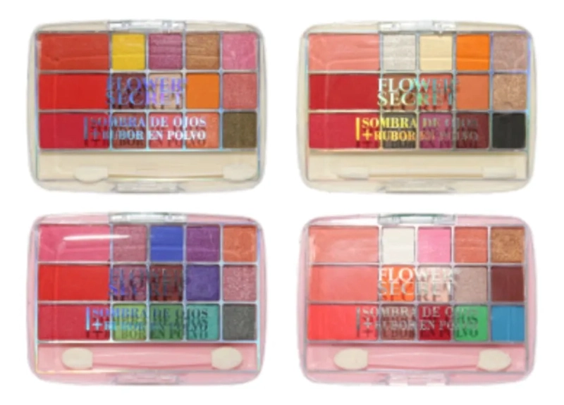 PAQ 24 PALETA MAQUILLAJE ROSTRO OJOS MATE SATINADO ALJ - 1
