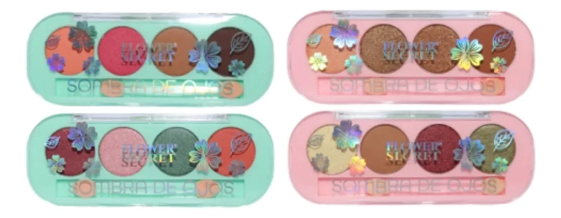 PAQ 24 PALETAS OJOS COMPACTA 4 COLORES MATE SATINADOS ALJ - 2