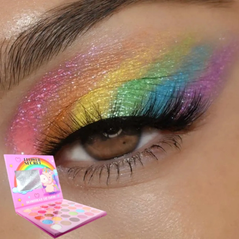 PALETA MAQUILLAJE PROFESIONAL 30 TONOS ARCOIRIS FANTASIA ALJ - 7
