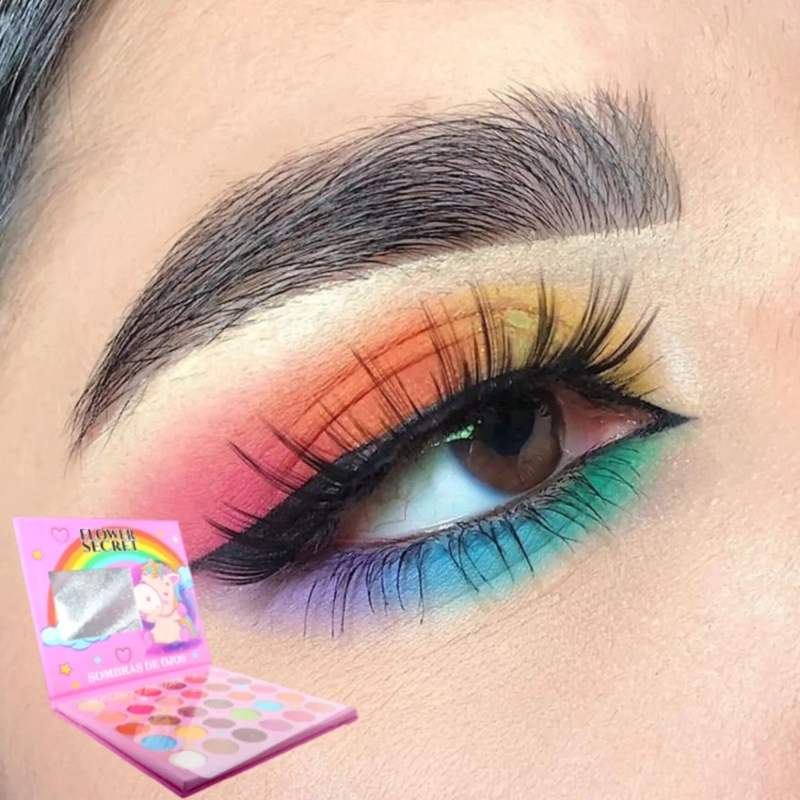 PALETA MAQUILLAJE PROFESIONAL 30 TONOS ARCOIRIS FANTASIA ALJ - 9