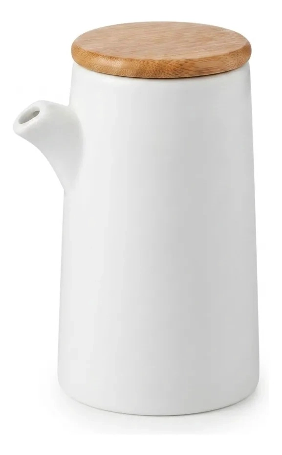 SET ACEITERA VINAGRERA MESA CERAMICA MINIMALISTA BAMBU MV - 1