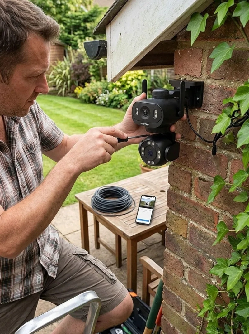 CAMARA SEGURIDAD IP DOBLE LENTE PTZ WIFI 5G EXTERIOR MV - 6