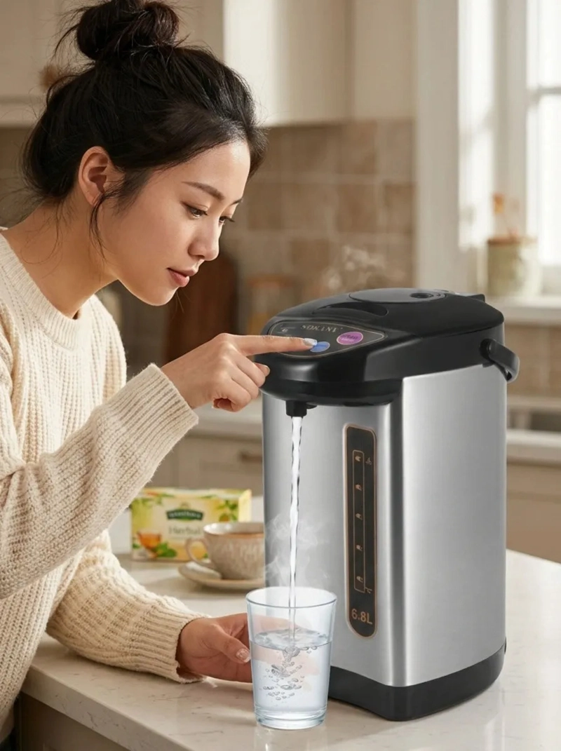 TERMO HERVIDOR ELE CTRICO 6.8 LITROS 800W ACERO INOXIDABLE MV - 7