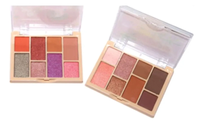 SET 2 PALETAS SOMBRAS 8 COLORES TEXTURA SEDOSA ARMONIOSA MV - 2