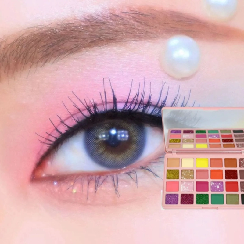 SET 2 PALETAS SOMBRAS 24 COLORES TEXTURA MICRONIZADA MV - 10